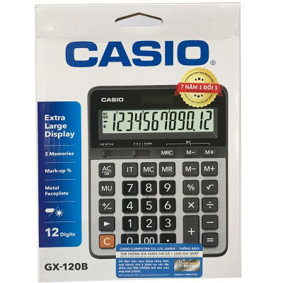 Máy Tính Văn Phòng Casio GX-120B-W-DC - Kèm Quà Chất 04