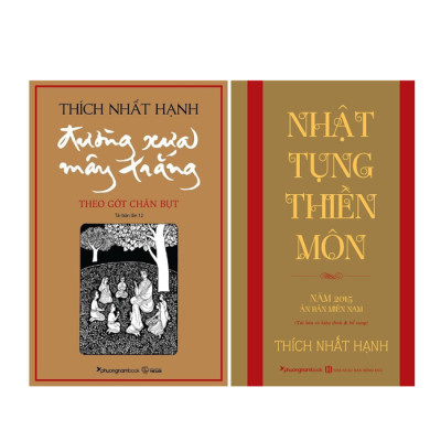 Đường Xưa Mây Trắng + Nhật Tụng Thiền Môn (2 Quyển, Bìa cứng, Thiền Sư Thích Nhất Hạnh)