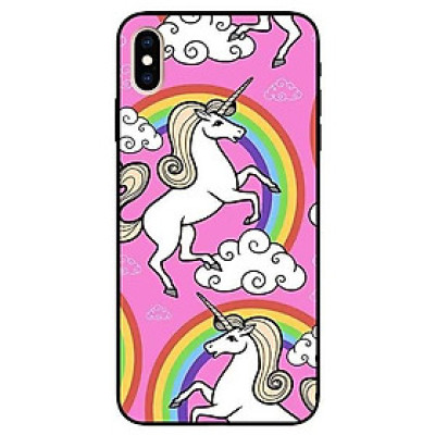 Ốp lưng dành cho Iphone X / Xs - Iphone Xs Max - Iphone Xr mẫu Họa Tiết Ngựa Cầu Vòng