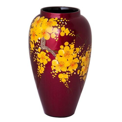 Bình lu cao Sơn Mài Cao Cấp Thanh Bình Lê size 25x13 cm Cắm Hoa, Trang Trí Kệ, Bàn Làm Việc, Quà Tặng