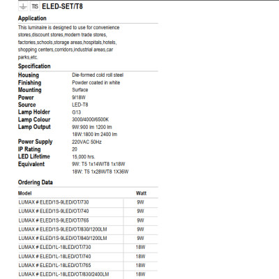 ĐÈN LED LUMAX# ELED/OT/740 