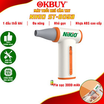 Máy thổi bụi cầm tay, máy thổi phản lực mini Nikio ST-805B - Thổi lá cây, thổi nước cực mạnh