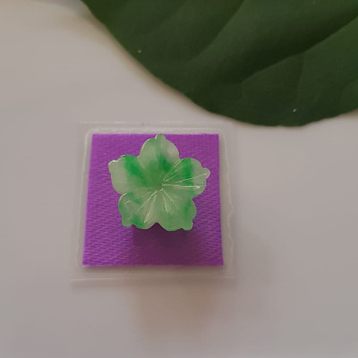 Mặt dây chuyền Mới Đẹp Bông Mai Trắng Xanh Lý nhẹ bóng đều đẹp đá cẩm thạch thiên nhiên ạ Size 14mm x dầy 3mm Đá Ngọc cẩm thạch tự nhiên Nữ bọc vàng làm mặt dây chuyền, mặt nhẫn đeo đẹp ạ