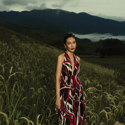 Đầm Maxi Dạ Yến, Đầm Maxi Cổ Yếm Hở Lưng DRE266 thời trang thiết kế Hity