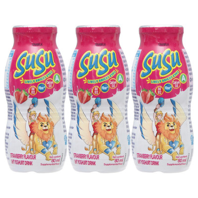 Sữa chua uống hương dâu Vinamilk Susu - Thùng 48 chai 80ml