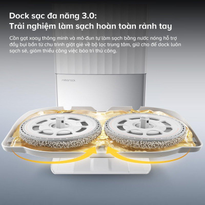 Robot Hút Bụi Lau Nhà Roborock Qrevo EdgeT Lực 18.500 Pa, Giặt Nước Nóng - Hàng Chính Hãng