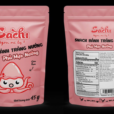 Bánh Tráng Nướng Tẩm Vị Mực Cay Sachi 45gram
