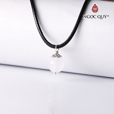 Mặt dây chuyền hạt đá thiên nhiên khoen bạc  - Ngọc Quý Gemstones