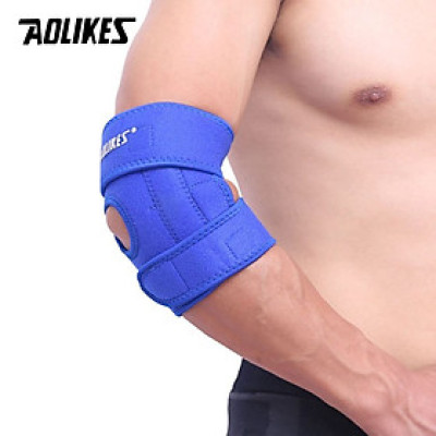 Băng bảo vệ khủy tay AOLIKES 7946 thanh thép đàn hồi trợ lực spring sport elbow support protector