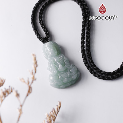 Mặt dây chuyền phật bà đá lam ngọc mệnh thủy mộc - Ngọc Qúy Gemstones