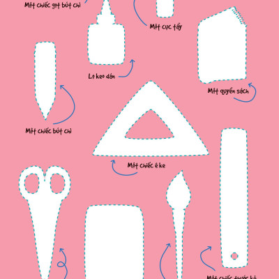 Dán hình siêu đáng yêu - Trường học