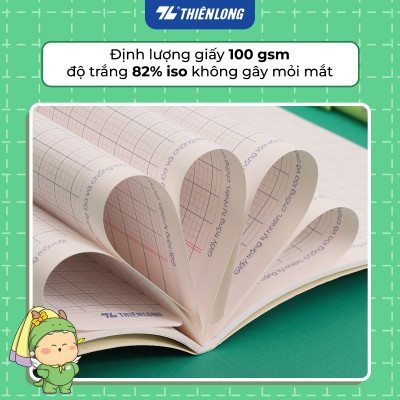 [TẶNG 2] Combo 10 Vở 4 ô ly vuông, tập học sinh 80 trang 100gsm Thiên Long NB-123 - Vở ô ly học sinh mẫu ngẫu nhiên