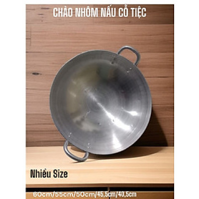  CHẢO NHÔM NHÀ BẾP CÔNG NGHIỆP - DÙNG CHO NẤU ĂN TRONG GIA ĐÌNH, NHÀ HÀNG, KHÁCH SẠN, NHÀ ĂN, BẾP TẬP THỂ ( NHIỀU SIZE )