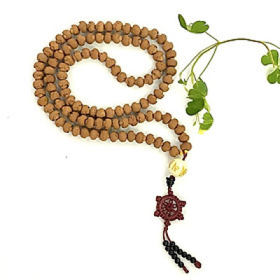 VÒNG CHUỖI 108 HẠT BỒ ĐỀ LIÊN HOA 8mm TỰ NHIÊN VÀ OM MANI PADME HUM TÂY TẠNG