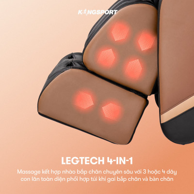 CHỈ GIAO MIỀN NAM | Ghế massage KINGSPORT G88 cao cấp con lăn 3D, hệ thống nhào ở bắp chân và con lăn bàn chân hiện đại