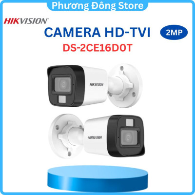 Camera Hikvision Ngoài Trời Smart Hybrid Light Hikvision DS-2CE16D0T-EXLPF 2MP 1080P, 20m, Ánh Sáng - Hàng chính hãng