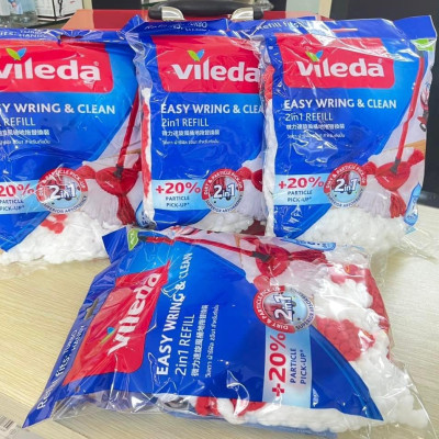 Giẻ lau thay thế cây lau nhà vileda turbo Hàng chính hãng