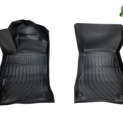 Thảm lót sàn xe ô tô Honda Brio 2018-2020 Nhãn hiệu Macsim chất liệu nhựa TPE cao cấp màu đen