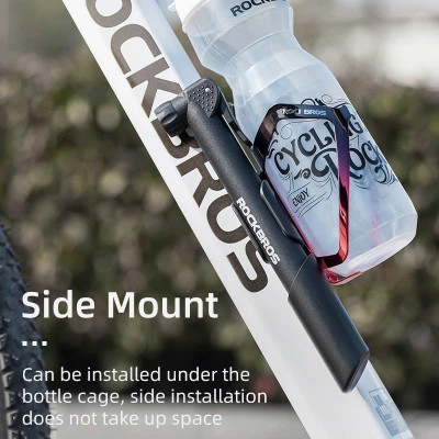 Bơm Xe Đạp Mini Treo Xe Gắn Khung Sườn Có Đế Gắn Sử Dụng Khẩn Cấp 80Psi Siêu Nhẹ GỒM 1 Bơm, 1 giá đỡ, 2 vít