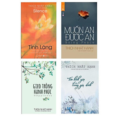 Sách - Tĩnh Lặng + Muốn An Được An + Gieo Trồng Hạnh Phúc + Tìm Bình Yên Trong Gia Đình - Combo 4 Cuốn - Thái Hà Books