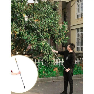 Bộ Sào Vợt Inox Hái Trái Cây Trên Cao 6M – Rút Dài, Kèm 4 Phụ Kiện Cao Cấp Loại 1