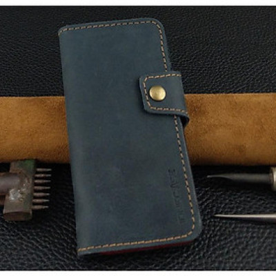 Bao Da cho Iphone 7/8  Da Bò Thật may thủ công