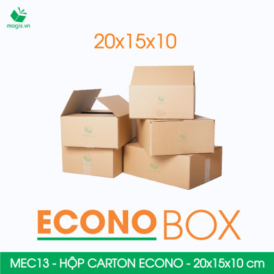 MEC13 - 20x15x10 cm - Combo 100 thùng hộp carton trơn siêu tiết kiệm ECONO