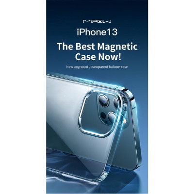 Ốp lưng trong suốt siêu đẹp MIPOW TEMPERED GLASS dành cho iPHONE 13/13Pro/13ProMax - Hàng chính hãng