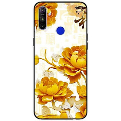 Ốp lưng dành cho Realme C3 mẫu Mẫu Đơn Vàng