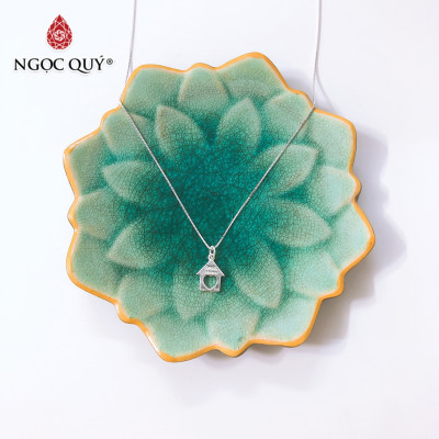 Dây chuyền bạc mặt ngôi nhà - Ngọc Quý Gemstones