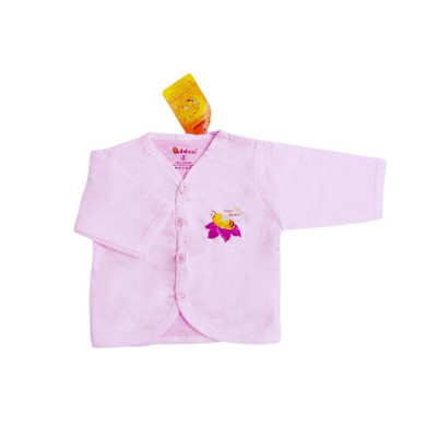 Sơ sinh -Áo màu nỉ tay dài Cotton 2 lớp BABIBOO -  BB66