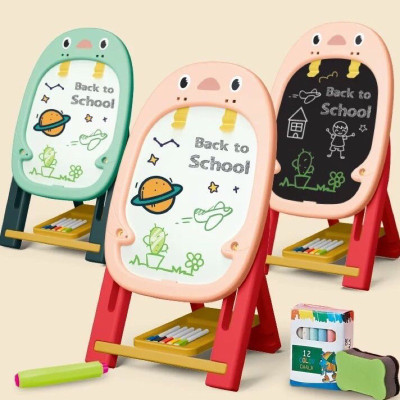 Bảng Viết Có Giá Đỡ, Bảng Vẽ Từ Tính 2 Mặt, Điều Chỉnh Chân Ghế Di Động Tặng Kèm Phụ Kiện Phấn Và Bút Viết Xóa Cho Bé