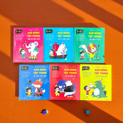 Sách cho bé - Combo 6 cuốn Rèn Luyện Khả Năng Tập Trung - Sách tương tác - Dành cho trẻ 2-5 tuổi