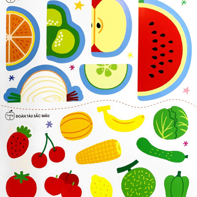 Phát  Triển Trí Não Cho Trẻ Qua Tô -Dán Và Nối Hình - Món Ăn