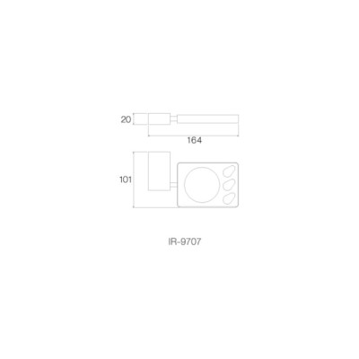 Giá để ly và bàn chải đánh răng - IR-9707 - INOX SUS 304