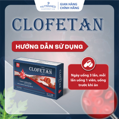 Viên uống Clofetan hỗ trợ tái tạo tiểu cầu, giảm nguy cơ xuất huyết, thiếu tiểu cầu (30 viên) - Nutramed