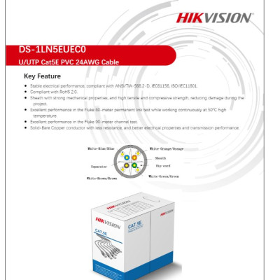 CÁP MẠNG HIKVISION DS-1LN5EUEC0 - Hàng chính hãng