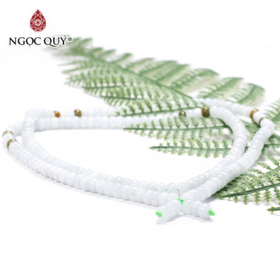 Chuỗi cổ đá cẩm thạch A 68cm mệnh hỏa  mộc - Ngọc Quý Gemstones