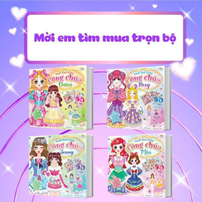 Sách - Thời Trang Công Chúa Mia - Bóc Dán Hơn 90+ Stickers Váy, Phụ Kiện Xinh Đẹp Cho Bé Gái - Megabook
