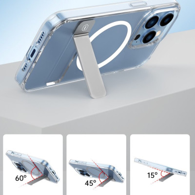 Ốp lưng dành cho iPhone 14 hiệu WIWU hỗ trợ sạc từ, chống sốc chống ố, có giá đỡ - hàng nhập khẩu