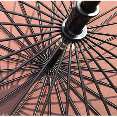 Ô đi mưa cán dài cỡ lớn dù đi mưa cao cấp 24 nan siêu chắc chắn màu nâu