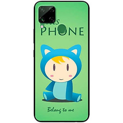 Ốp lưng dành cho Realme C15 mẫu Mèo Xanh