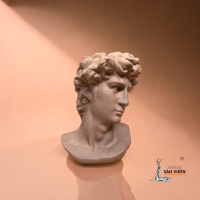 Chậu Gốm Đất Nung Nung Hình David - Chậu Decor Sân Vườn 10x23cm