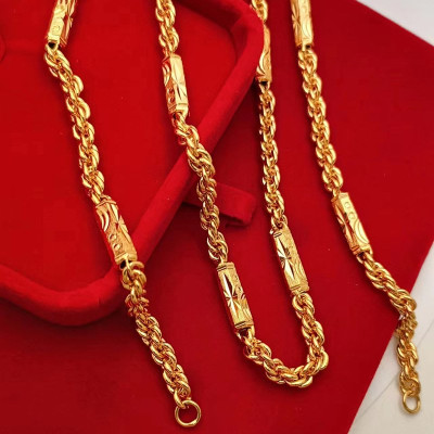 Dây chuyền nam mắt xích đốt trúc khóa tròn - NW03