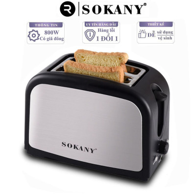 Máy nướng bánh mì tự nảy bánh công suất 800W SOKANY, công suất 800W [ BẢO HÀNH UY TÍN 1 NĂM ] - HÀNG CHÍNH HÃNG - DELIYA