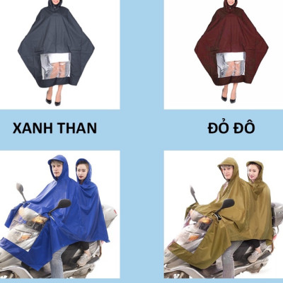 Áo Mưa Cánh Dơi Có Kiếng Đèn, Áo Mưa Kiếng Đèn Vải Dù Loại Siêu Dày, Hàng Việt Nam, Khổ To Rộng, Chống Thấm Hiệu Quả, Phù Hợp Nam Và Nữ, Có Túi Đựng, Có Lựa Chọn Màu Sắc