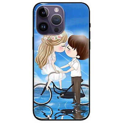 Ốp lưng dành cho Iphone 14 - Iphone 14 Plus - Iphone 14 Pro - Iphone 14 Pro Max - Cặp Đôi Hôn Nhau Xe Đạp