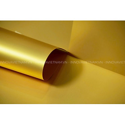 Giấy nhựa ánh nhũ vàng (Glod PET) dầy 200 khổ 305x457