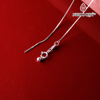 Dây chuyền bạc Fluorite facet 8x6mm - Ngọc Quý Gemstones