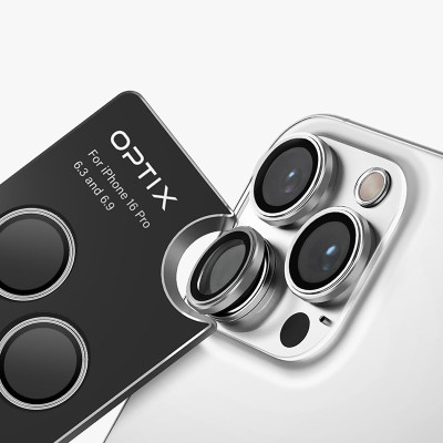 Kính Bảo Vệ Camera UNIQ OPTIX ALUGUARD Cho iPhone 16/ 16 Plus Khung Hợp Kim Nhôm Kính Cường Lực 9H Trong Suốt Hàng Chính Hãng